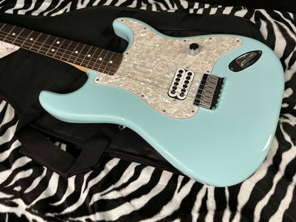 NEW 2023 Fender Limited Edition Tom DeLonge Signature Stratocaster Daphne Blue 7lbs- Authorized Dealer- In Stock! G01839