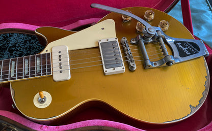 NEW OLD STOCK 2022 Gibson Custom Shop Sergio Vallín 1955 Les Paul MANA Goldtop - Ultra Rare! 9.2lbs - Authorized Dealer