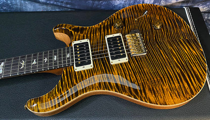 NEW! 2024 PRS Custom 24 - Paul Reed Smith - 10-Top ! Incredible Flame Top - WOW - Yellow Tiger - Authorized Dealer - 7.75 lbs - G03896