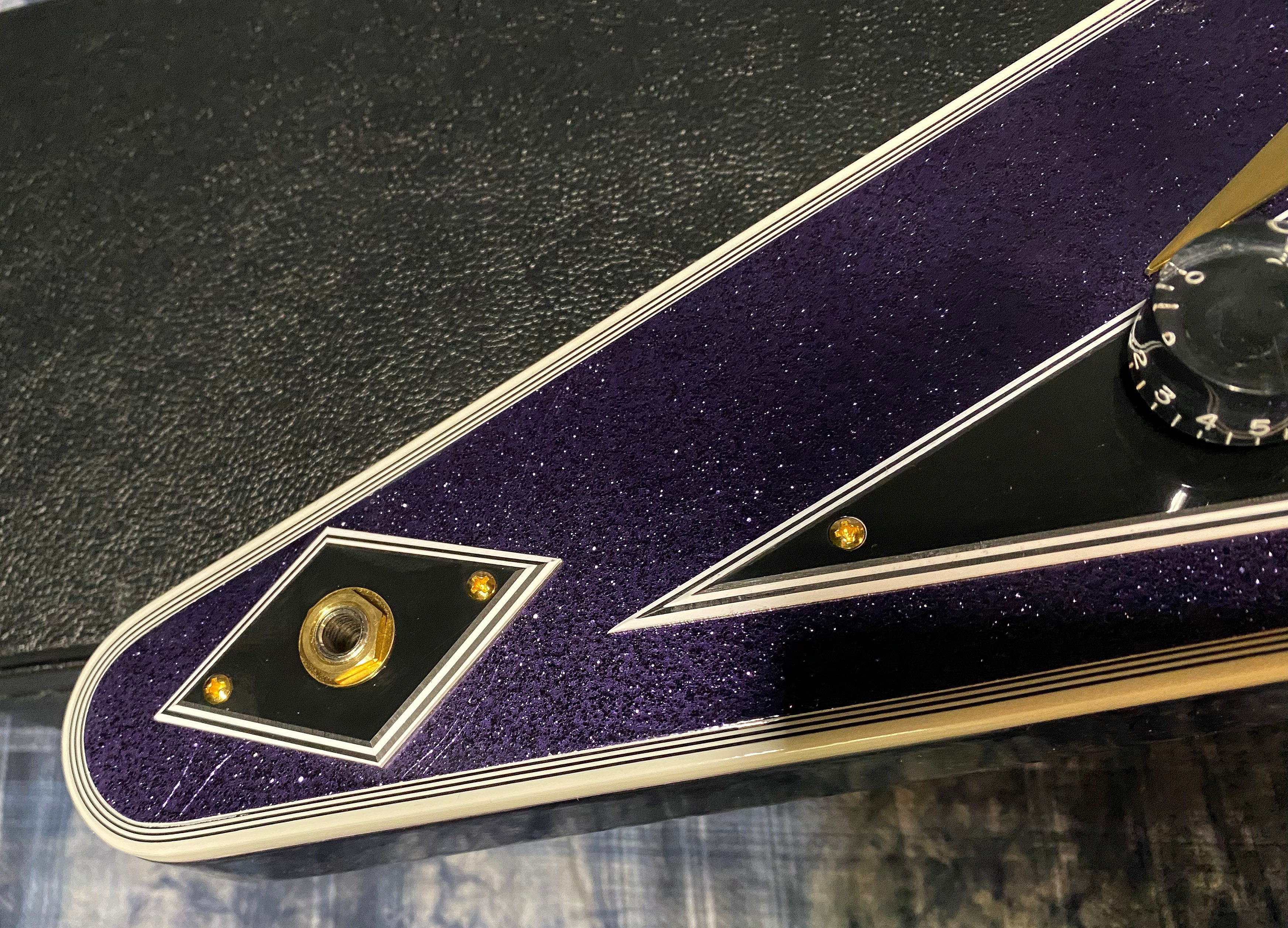 NEW! 2024 Gibson Custom Shop Flying V Custom - Purple Sparkle - Ebony Board - Authorized Dealer - Ultra RARE! Dealer Select - 7.9lbs - G04161