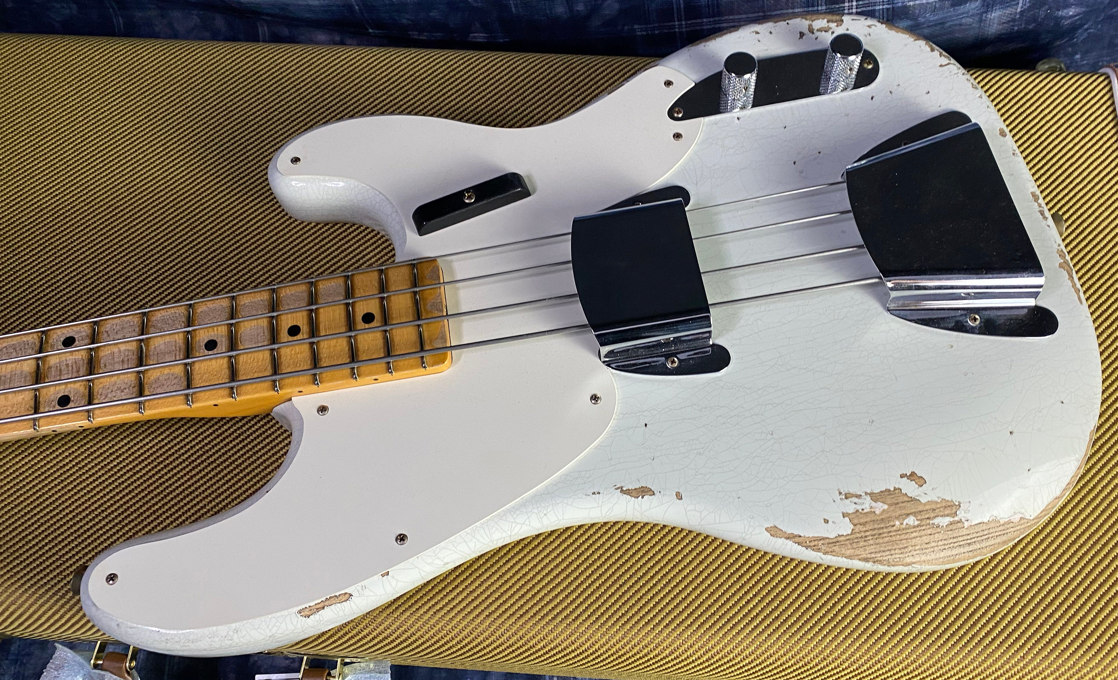 NEW! 2024 Fender Custom Shop '55 Precision Bass Relic - Authorized Dealer - Olympic White - 9lbs - G03046