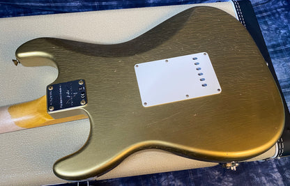 NEW! 2024 Fender #144 Limited Edition '63 Stratocaster Journeyman Relic - Aged Aztec Gold - 8 lbs - Authorized Dealer - Serial #CZ579796