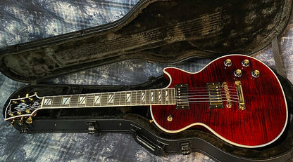 NEW ! 2024 Gibson Les Paul Supreme - Killer Tight Flame Top! Wine Red - Authorized Dealer - Only 8.1 lbs - G04003