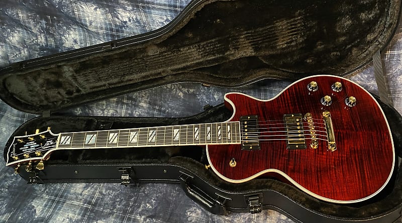 NEW ! 2024 Gibson Les Paul Supreme - Killer Tight Flame Top! Wine Red - Authorized Dealer - Only 8.1 lbs - G04003