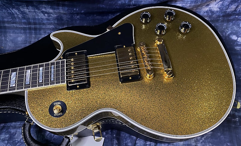 NEW ! 2024 Gibson Special Order Custom Shop Les Paul Custom Dealer Select - Gold Sparkle - Authorized Dealer - 10.4 lbs - G03869