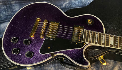 NEW! 2024 Gibson Dealer Select Custom Shop Les Paul Custom Purple Sparkle - Authorized Dealer - 10.3 lbs G03953