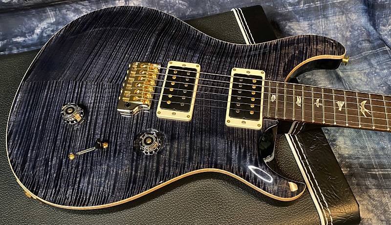 NEW! 2024 PRS Custom 24 - Paul Reed Smith - 10-Top ! Incredible Flame Top - WOW - Charcoal Gray - Authorized Dealer - 7.35 lbs - G03960