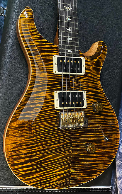 NEW! 2024 PRS Custom 24 - Paul Reed Smith - 10-Top ! Incredible Flame Top - WOW - Yellow Tiger - Authorized Dealer - 7.75 lbs - G03896