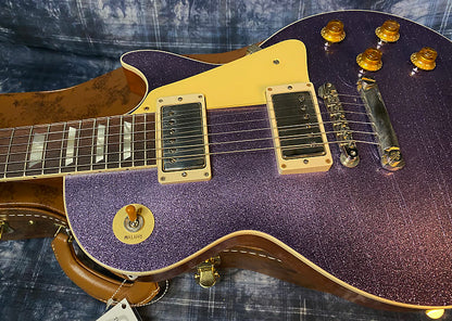 NEW! 2024 Gibson Custom Shop Dealer Select Murphy Lab '57 Les Paul - Purple Sparkle Ultra Light Aged - Authorized Dealer - 8.5 lbs - G04215