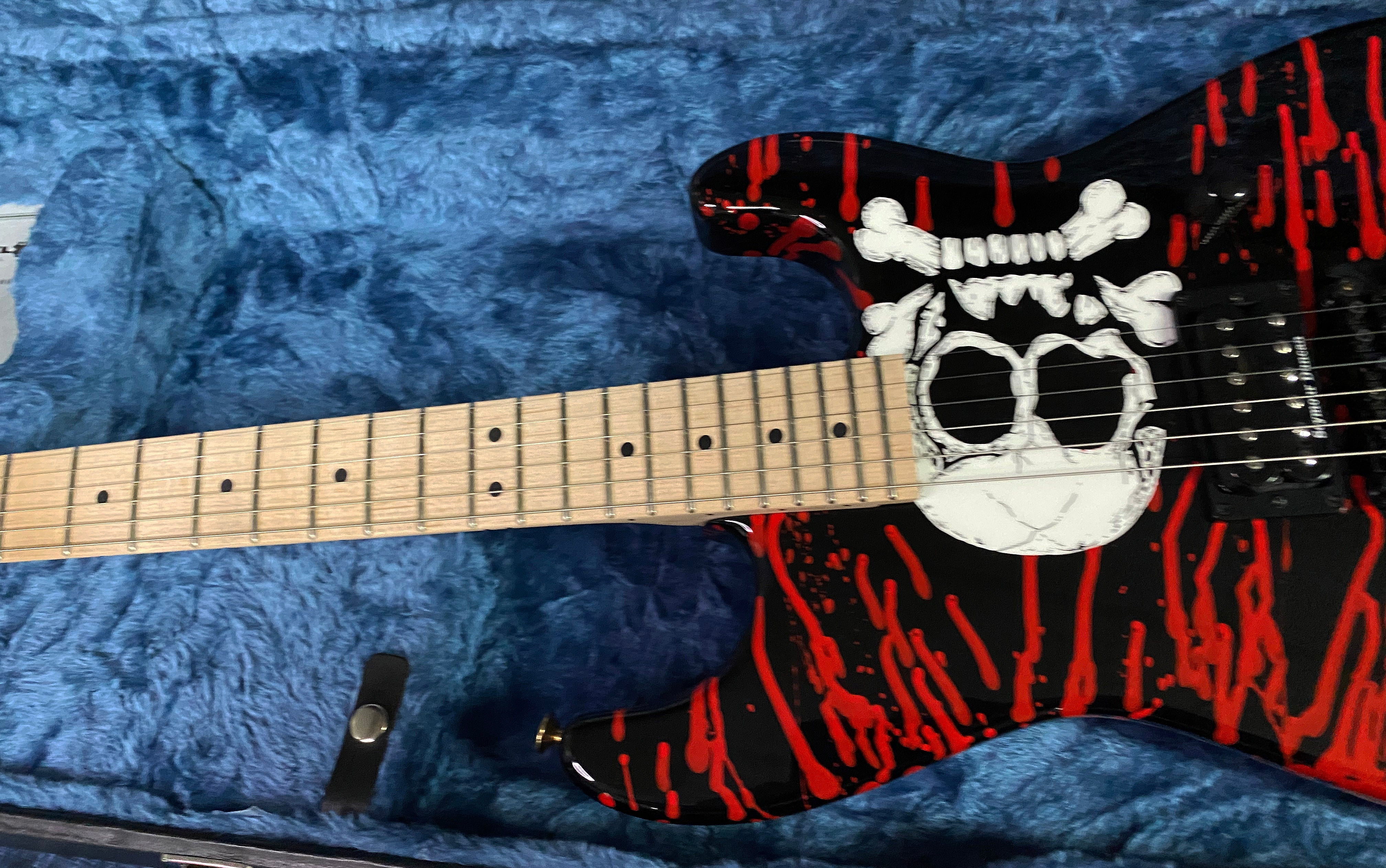 2023 Charvel Warren DeMartini USA Signature Blood and Skulls Graphic Authorized Dealer! 7.6 lbs - RATT N ROLL! SAVE!