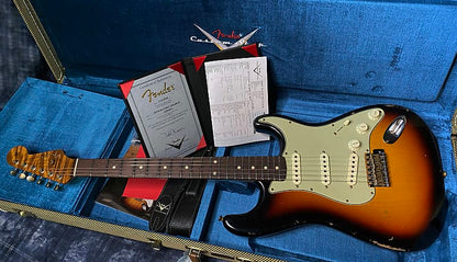 NEW! 2024 Fender Custom Shop '59 Reissue Stratocaster Brazilian Board - AAAA Flamed Roasted Neck - Relic - Masterbuilt Todd Krause - Authorized Dealer - 7.4 lbs - G03995