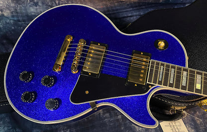 NEW ! 2024 Gibson Special Order Custom Shop Les Paul Custom Dealer Select - Dark Blue Sparkle - Authorized Dealer - 10 lbs - G03840