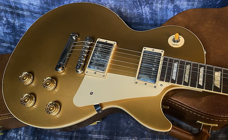 NEW ! 2024 Gibson Les Paul 50's Standard Bizarre Guitar 50th Anniversary Limited Edition All Gold Top, Back & Neck - Upgraded 57 Classic Pick-Ups - Speed Knobs - Titanium Saddles - Authorized Dealer - G03775 - 9.45 lbs