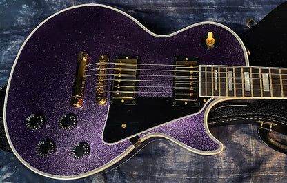 NEW! 2024 Gibson Dealer Select Custom Shop Les Paul Custom Purple Sparkle - Authorized Dealer - 9.9lbs G03948