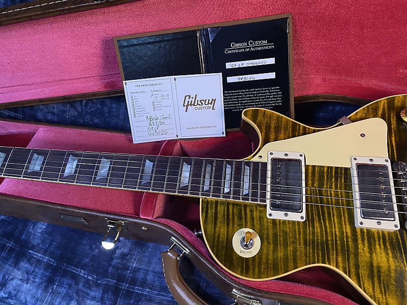 NEW ! 2024 Gibson Custom Shop Dealer Select '59 Les Paul Standard Reissue - Yellow Tiger - Monster Hand Picked Top - 8.8 lbs - Authorized Dealer - G03725