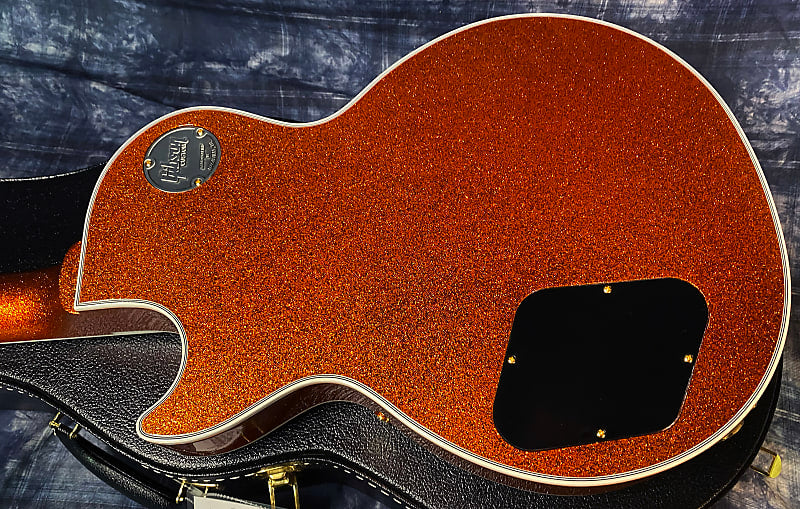 NEW ! 2024 Gibson Made 2 Measure Custom Shop Les Paul Custom Dealer Select Orange Sparkle - Authorized Dealer 10.45 lb - G03955