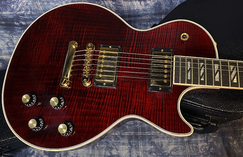 NEW ! 2024 Gibson Les Paul Supreme - Killer Tight Flame Top! Wine Red - Authorized Dealer - Only 8lbs - G03797