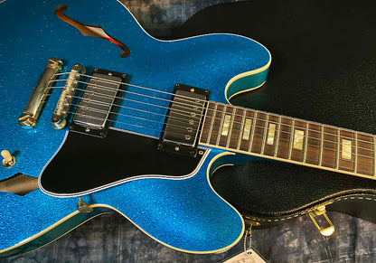 NEW! 2024 Gibson Custom Shop 1964 ES-335 VOS Reissue - Blue Sparkle - Authorized Dealer - 8.2 lbs - G03888