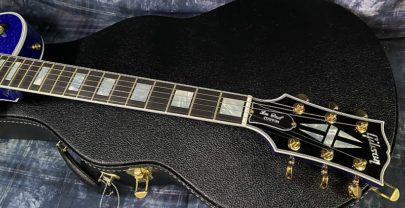 NEW ! 2024 Gibson Special Order Custom Shop Les Paul Custom Dealer Select - Dark Blue Sparkle - Authorized Dealer - 10.1 lbs - G03850