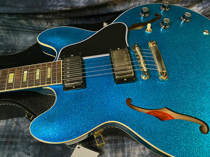 NEW! 2024 Gibson Custom Shop 1964 ES-335 VOS Reissue - Blue Sparkle - Authorized Dealer - 8.2 lbs - G03887