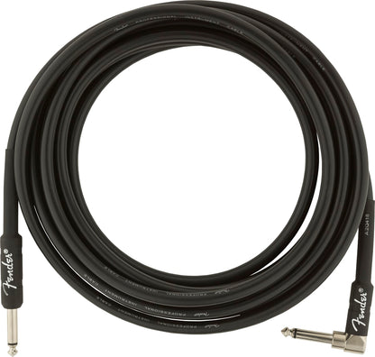 NEW ! Fender Professional Series Instrument Cables, Straight/Angle, 15', Black - Authorized Dealer - Lifetime Warranty