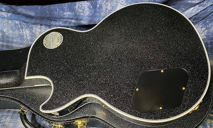 NEW ! 2024 Gibson Dealer Select Custom Shop Les Paul Custom - Large Flake Black Sparkle - Authorized Dealer - 10.6 lbs - G03860