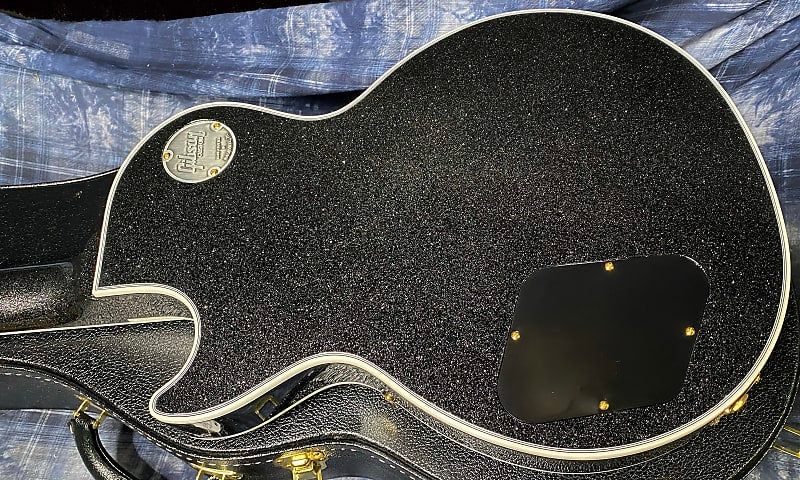 NEW ! 2024 Gibson Dealer Select Custom Shop Les Paul Custom - Large Flake Black Sparkle - Authorized Dealer - 10.6 lbs - G03860