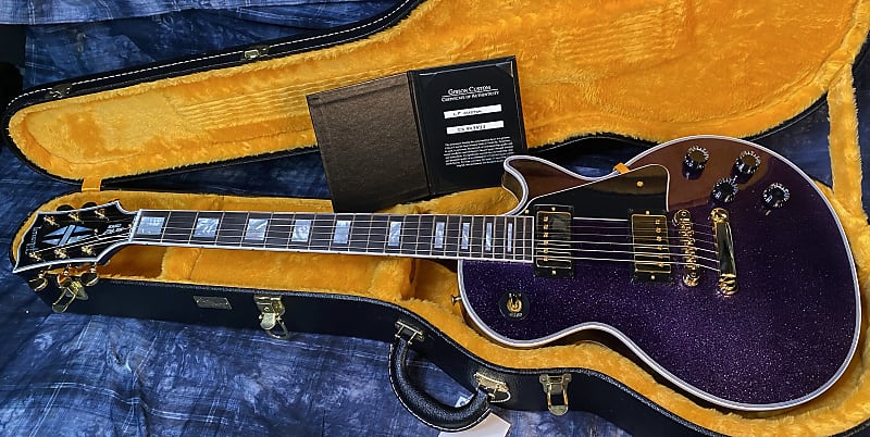 NEW! 2024 Gibson Dealer Select Custom Shop Les Paul Custom Purple Sparkle - Authorized Dealer - 10.3 lbs G03953