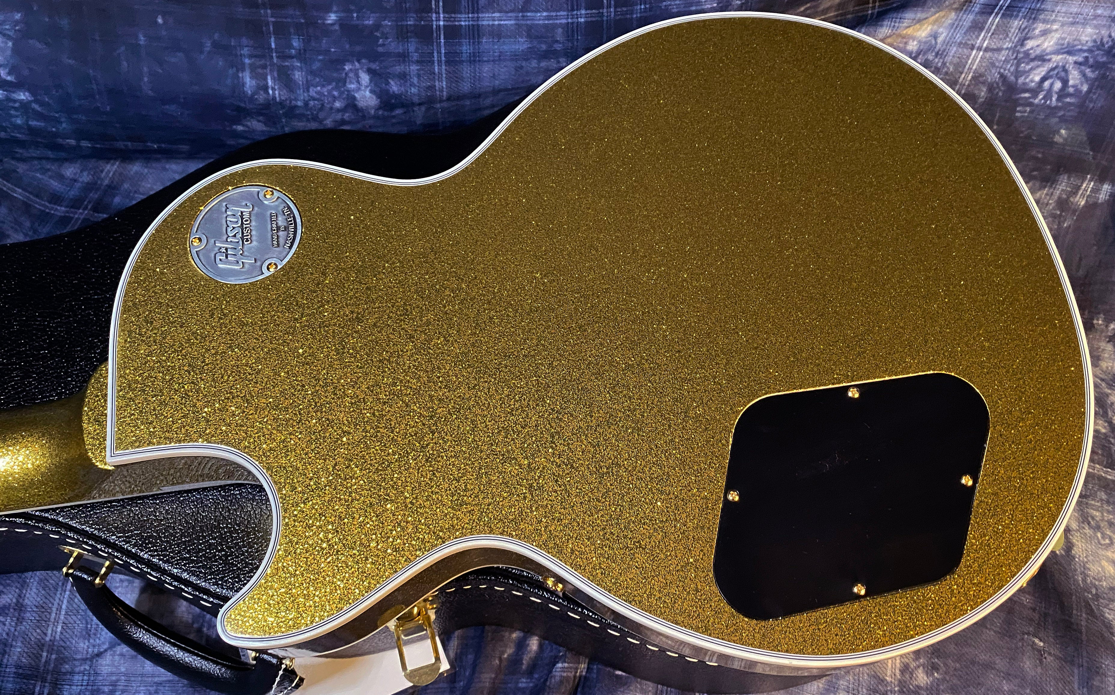 NEW! 2024 Gibson Dealer Select Custom Ordered Custom Shop Les Paul Custom - Large Flake Gold Sparkle - Authorized Dealer - 10.1 lbs - G03331