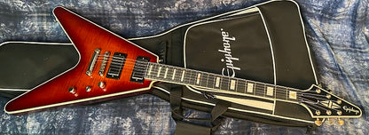 NEW ! 2024 Epiphone Flying V Prophecy Electric Guitar - Aged Bengal Tiger Burst - Authorized Dealer - 6.6lbs - G03912