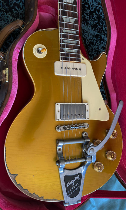 NEW OLD STOCK 2022 Gibson Custom Shop Sergio Vallín 1955 Les Paul MANA Goldtop - Ultra Rare! 9.2lbs - Authorized Dealer