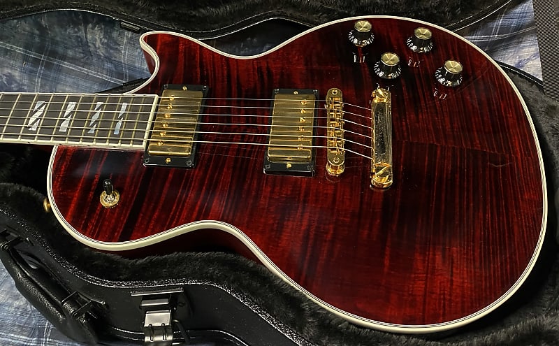 NEW ! 2024 Gibson Les Paul Supreme - Killer Tight Flame Top! Wine Red - Authorized Dealer - Only 8.6 lbs - G03827