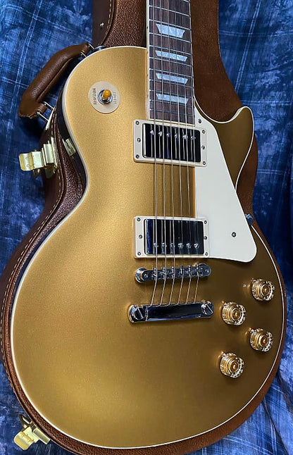 NEW ! 2024 Gibson Les Paul 50's Standard Bizarre Guitar 50th Anniversary Limited Edition All Gold Top, Back & Neck - Upgraded 57 Classic Pick-Ups - Speed Knobs - Titanium Saddles - Authorized Dealer - G03807 - Only 9.1 lbs!