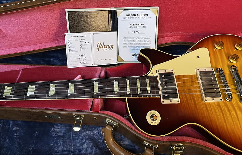 2024 Gibson Custom 1959 Les Paul Standard Reissue Electric Guitar - Murphy Lab Ultra Light Aged Factory Burst - Killer Flame - Authorized Dealer - 8.6lbs