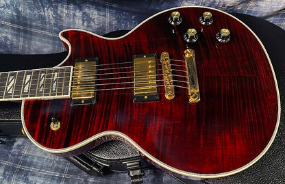 NEW ! 2024 Gibson Les Paul Supreme - Killer Tight Flame Top! Wine Red - Authorized Dealer - Only 8.6 lbs - G03827