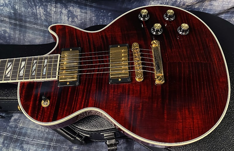 NEW ! 2024 Gibson Les Paul Supreme - Killer Tight Flame Top! Wine Red - Authorized Dealer - Only 8.6 lbs - G03827