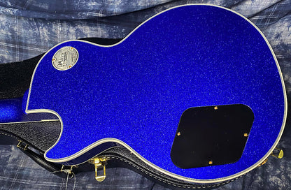 NEW ! 2024 Gibson Special Order Custom Shop Les Paul Custom Dealer Select - Dark Blue Sparkle - Authorized Dealer - 10.2 lbs - G03864