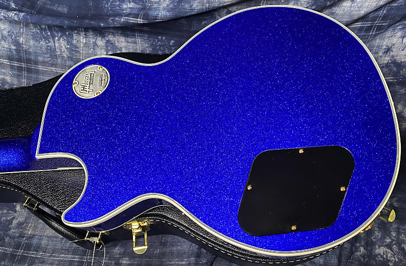 NEW ! 2024 Gibson Special Order Custom Shop Les Paul Custom Dealer Select - Dark Blue Sparkle - Authorized Dealer - 10.2 lbs - G03864