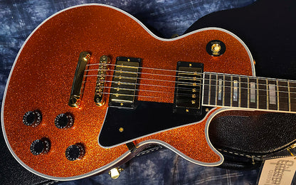 NEW ! 2024 Gibson Made 2 Measure Custom Shop Les Paul Custom Dealer Select Orange Sparkle - Authorized Dealer 10.45 lb - G03955