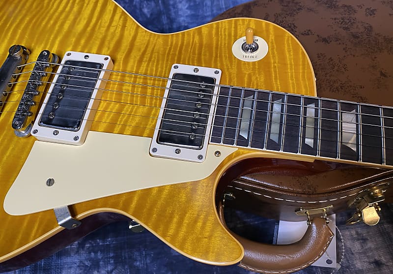 NEW! 2024 Gibson Custom Shop 1959 Les Paul - Dirty Lemon - Authorized Dealer - Hand Picked Curly Flame Top VOS - 8.7 lbs - G04139