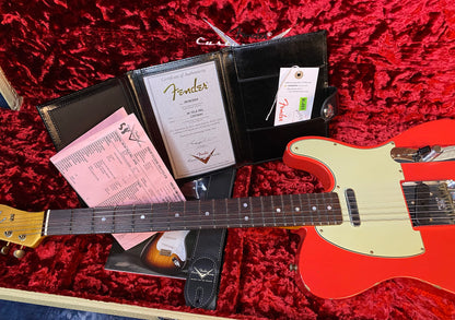 NEW ! 2024 Fender Custom Shop Limited Edition '64 Telecaster Relic Electric Guitar - Fiesta Red - Authorized Dealer - 7.4 lbs - G03537