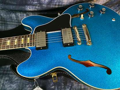 NEW! 2024 Gibson Custom Shop 1964 ES-335 VOS Reissue - Blue Sparkle - Authorized Dealer - 8.2 lbs - G03889