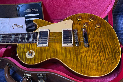 NEW ! 2024 Gibson Custom Shop Dealer Select '59 Les Paul Standard Reissue - Yellow Tiger - Monster Hand Picked Top - 8.8lbs - Authorized Dealer - G03721