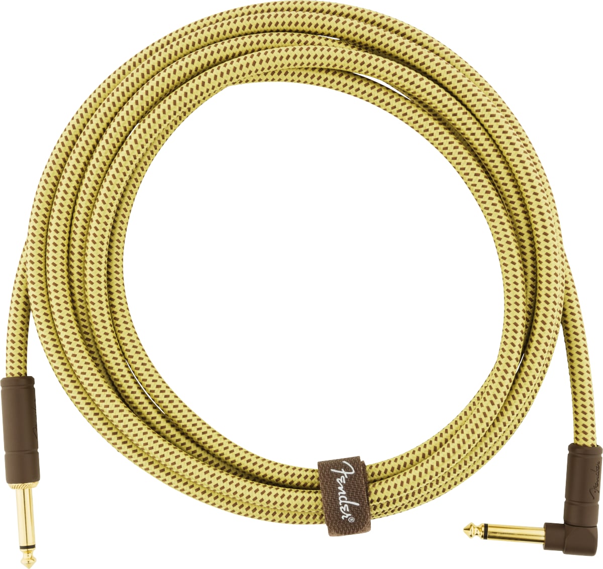 NEW ! Fender Deluxe Series Instrument Cable, Straight/Angle, 10', Tweed - Authorized Dealer - Lifetime Warranty