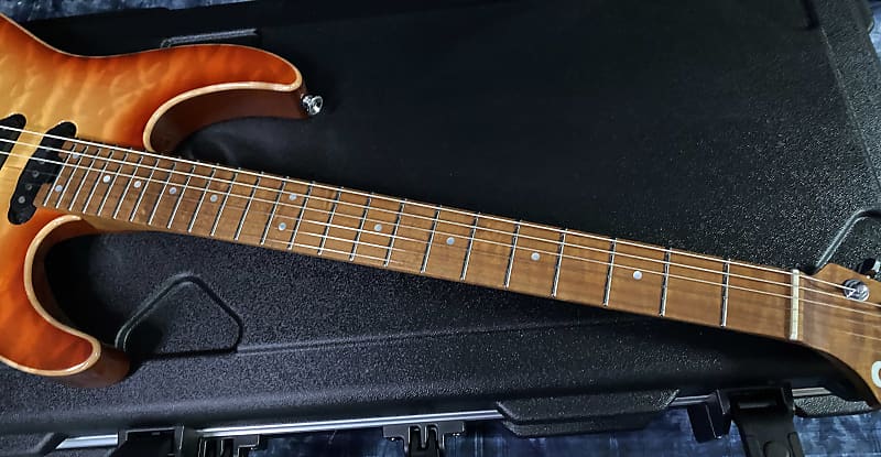 2023 Charvel USA Select DK24 HSS 2PT CM QM Caramelized Maple - Authorized Dealer - OPEN BOX - SAVE! Only 7.3lbs - Serial # UC210130 - G03266