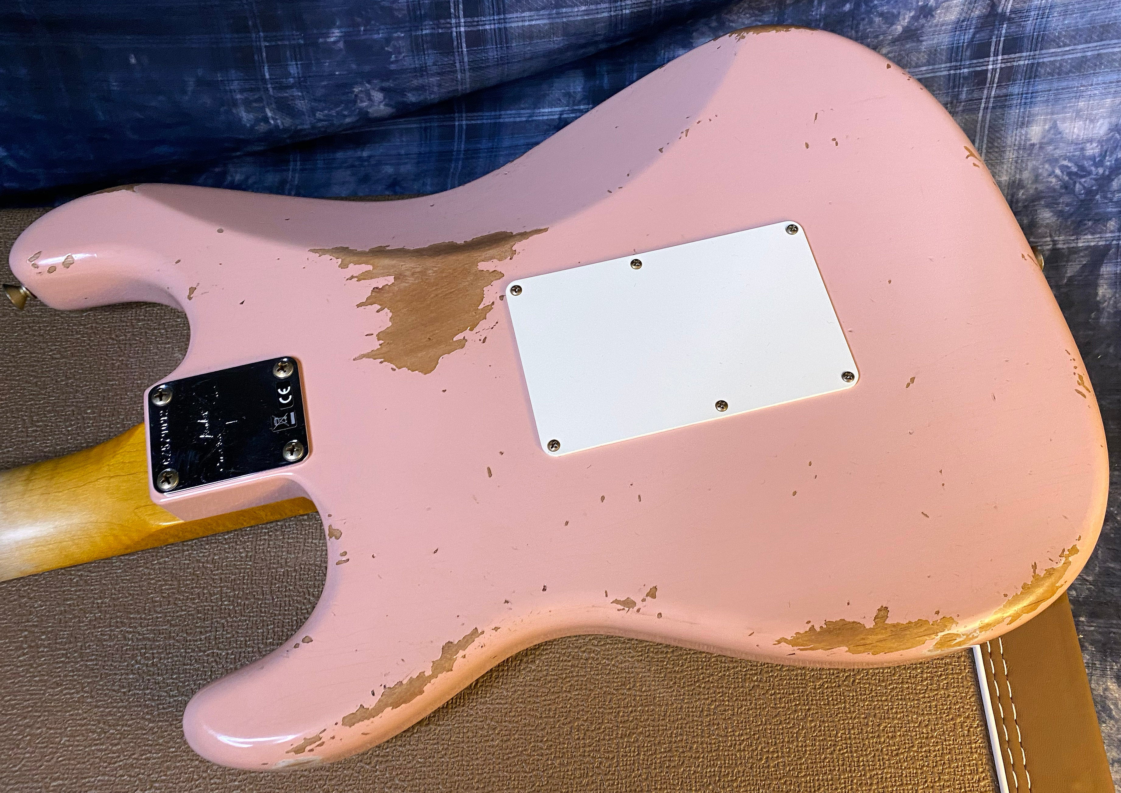 NEW ! 2024 Fender Custom Shop 62 HSS Shredder - Floyd Rose - EVH Wolfgang Bridge Pick-Up - Stratocaster Heavy Relic - Shell Pink - AAA Flamed Maple Neck - Authorized Dealer - 7.95lbs - G03362