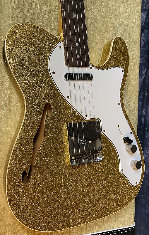 NEW ! 2024 Fender Custom Shop Limited Edition '60s Custom Telecaster Thinline Relic - Gold Sparkle - Authorized Dealer - Handwound Pick-Ups - Matching Peg Head - Only 6.25 lbs! RARE! G03919