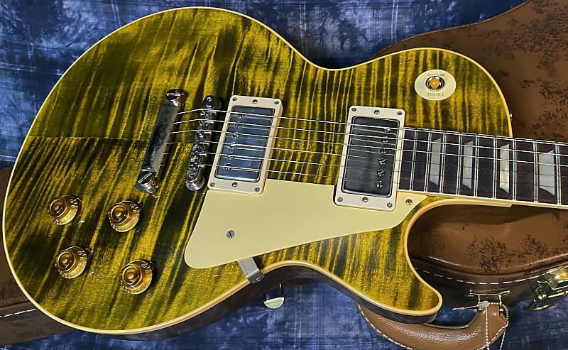 NEW ! 2024 Gibson Custom Shop Dealer Select '59 Les Paul Standard Reissue - Yellow Tiger - Monster Hand Picked Top - 8.8 lbs - Authorized Dealer - G03725