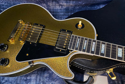 NEW ! 2024 Gibson Special Order Custom Shop Les Paul Custom Dealer Select - Gold Sparkle - Authorized Dealer - 10.4 lbs - G03869