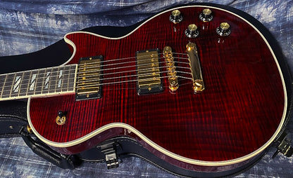 NEW ! 2024 Gibson Les Paul Supreme - Killer Tight Flame Top! Wine Red - Authorized Dealer - Only 8lbs - G03797